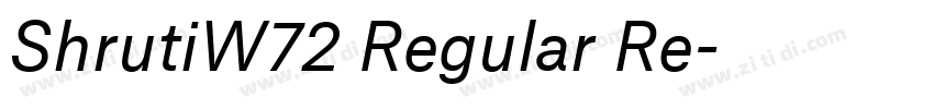 ShrutiW72 Regular Re字体转换